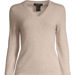 DONATING SOON Cashmere V-neck Pullover Sweater EUC